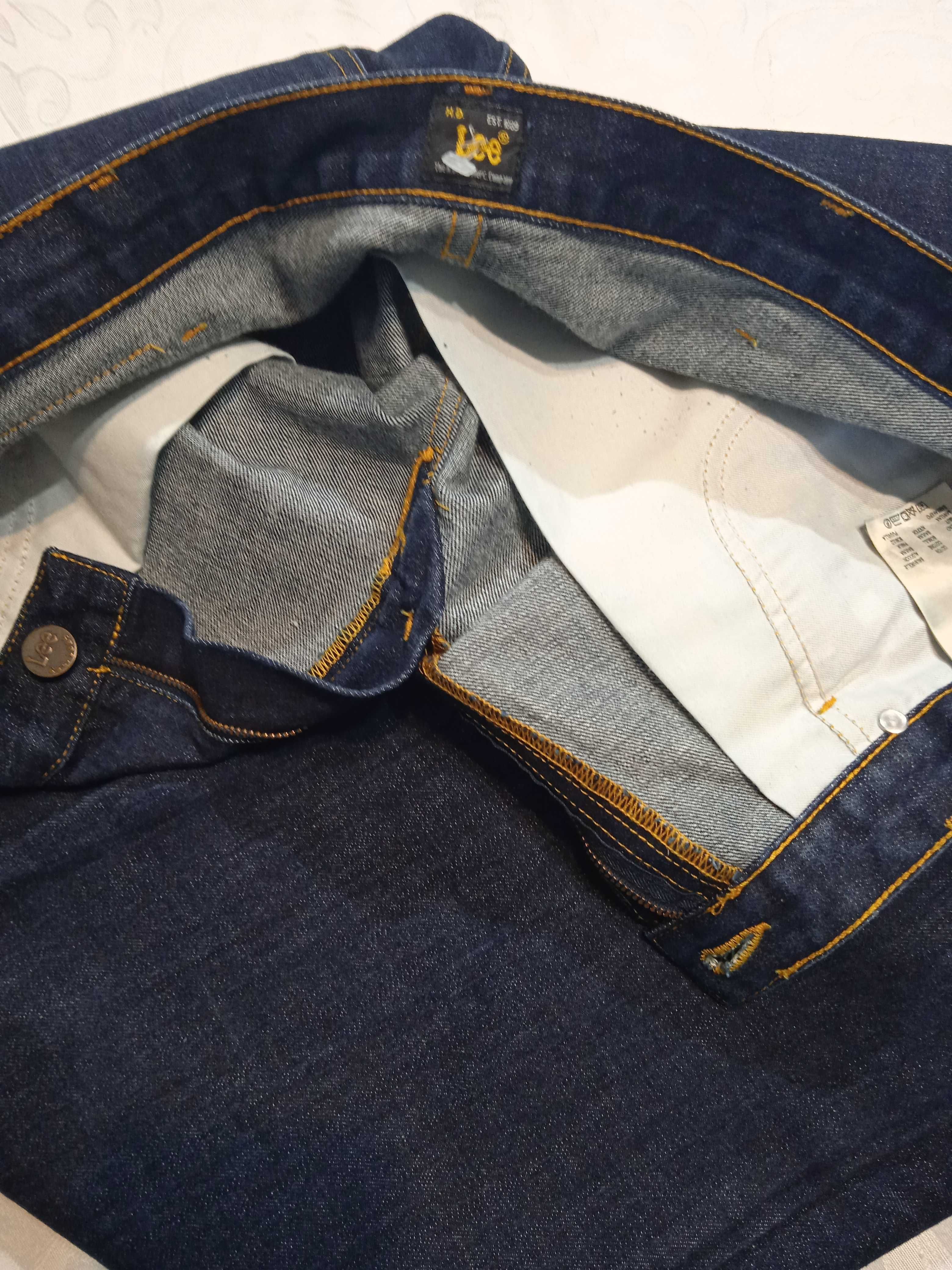 Lee Brooklyn Comfort Nowe granatowe spodnie jeansy W36 L32
