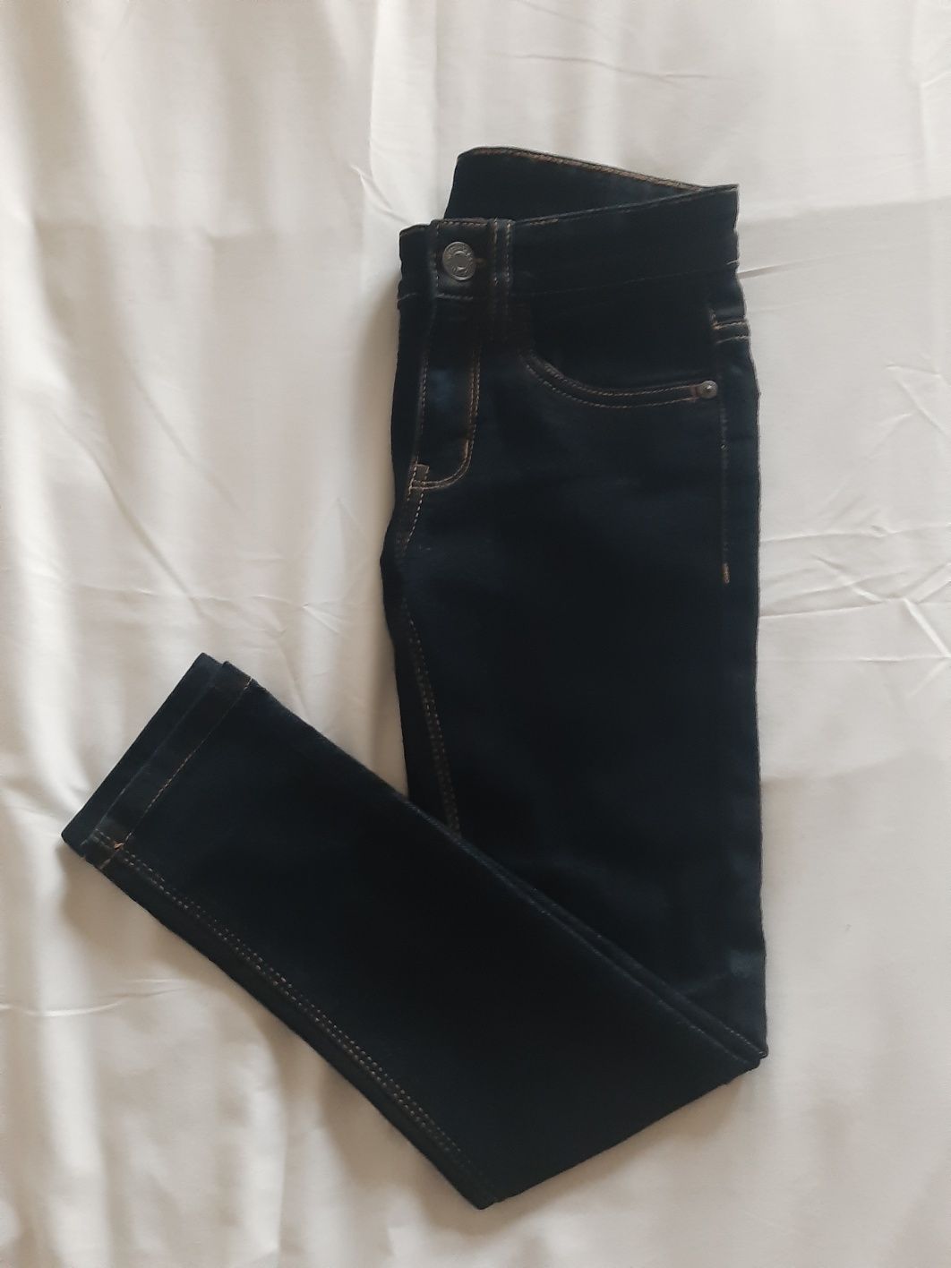 Calças ganga azul skinny 8 anos