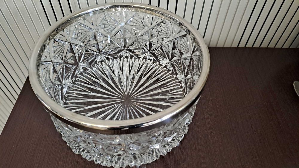 Салатник большой хрусталь 26см глубокий 10см