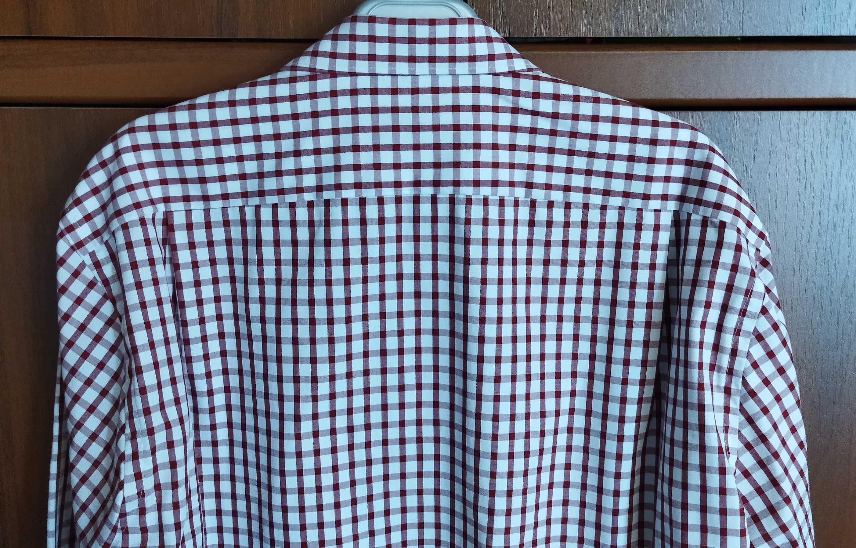 Мужская рубашка LLOYD    classic ( Modern Fit ) p.39  в красную клетку