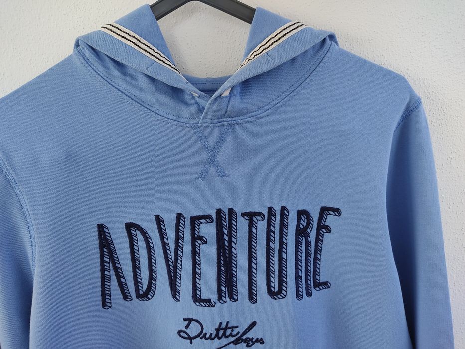 Sweatshirt com carapuço azul claro, rapaz 11-12 anos