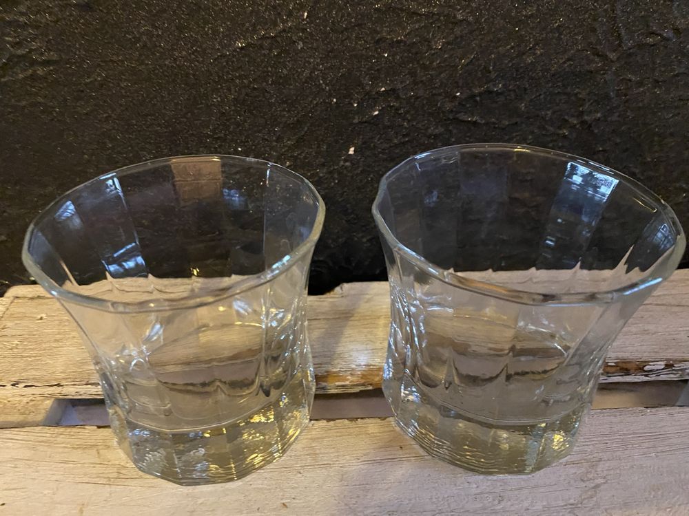 Dwie duze szklanki do whisky szklo