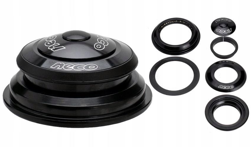Neco H156E Stery 1.1/8-1,5'' Ahead tapered czarne pół-zintegrowane