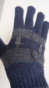 Granatowe rękawiczki na zimę