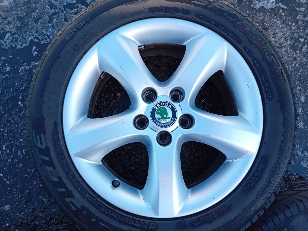 Alu 15" oryg Skoda 5x100 z op.lato okazja Krakow