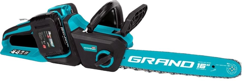 Акумуляторна ланцюгова пила GRAND гранд PRO АПЦ-40A/16"-8 (2 АКБ, 2 ши