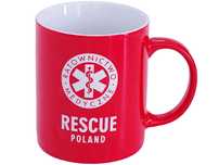 Kubek RESCUE POLAND Ratownictwo Medyczne 300 ml KNO2 czerwony
