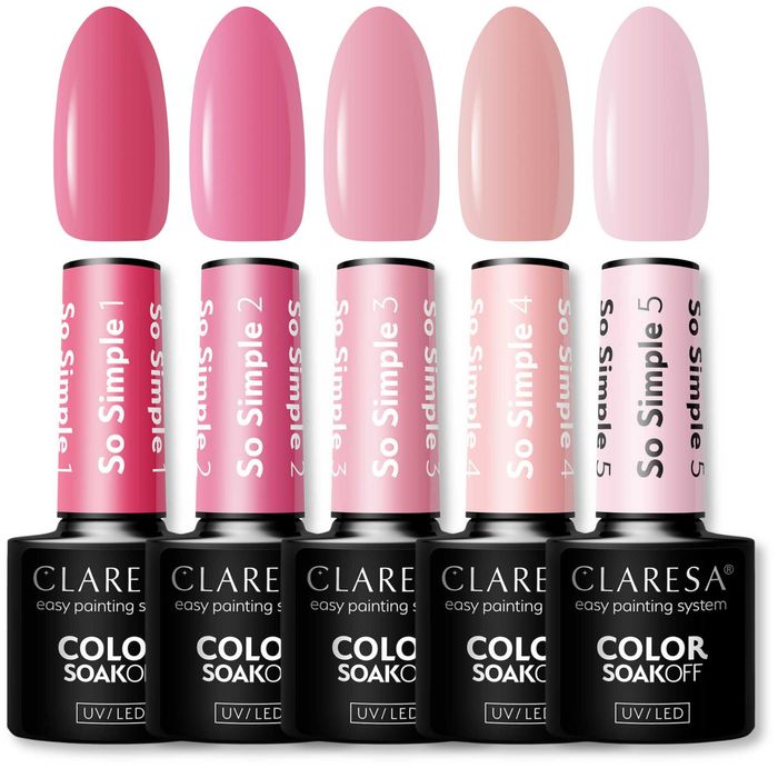 Claresa Lakier hybrydowy Kolekcja So Simple 5szt.