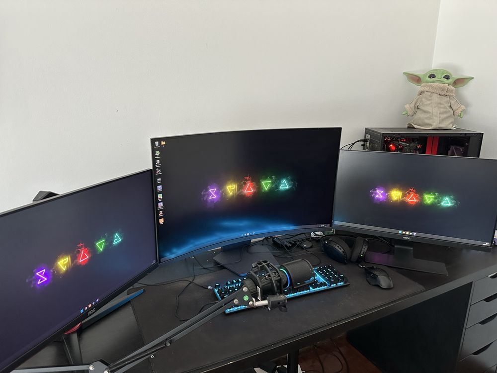 Full Set Gaming Ryzen 7 + RX 6950XT | 2 Monitores + Teclado