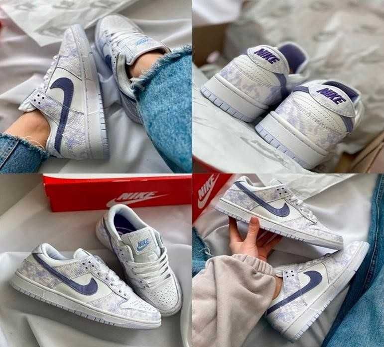 Кроссовки Nike Dunk Low Purple Pulse 36-46 Кожа найк Знижжка!