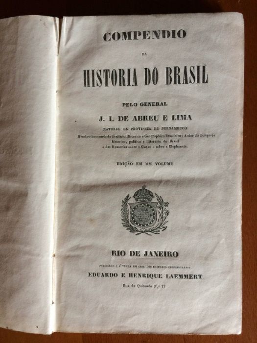 Compendio da Historia do Brasil - J. I. de Abreu e Lima 1852