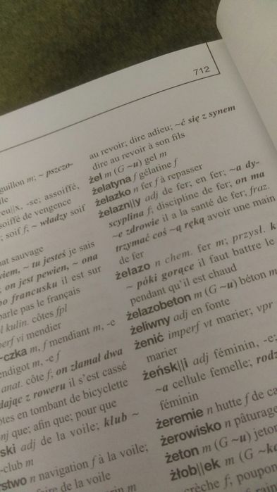 Kieszonkowy Słownik polsko/ francuski 712 stron !
