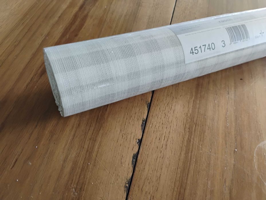 Tapeta Rasch, szara kratka, 5,32 m.
