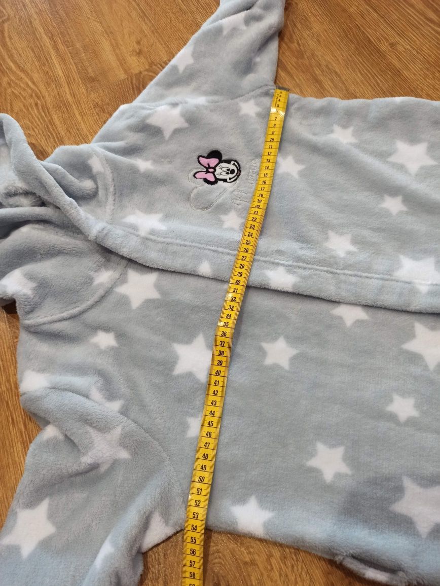 Ciepły miły w gwiazdki szlafrok podomka Minnie Mouse polarowy