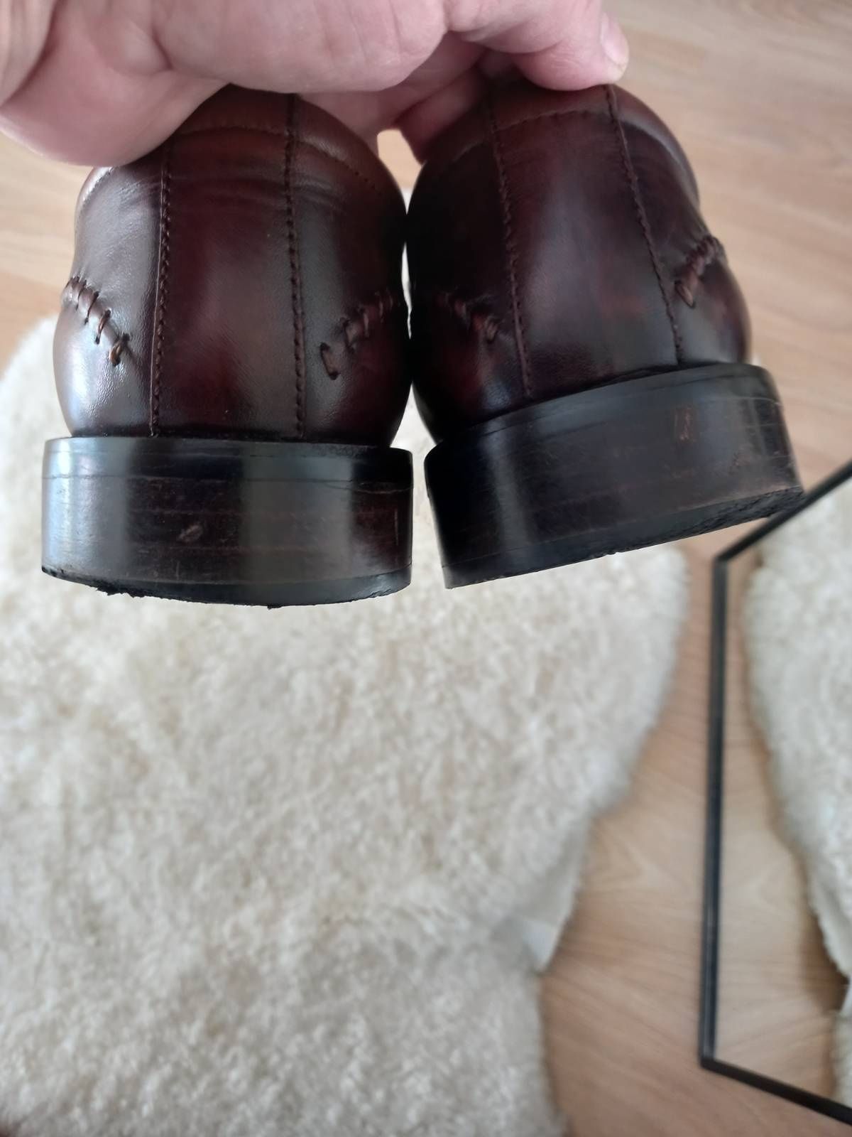 Buty skórzane oxfordy męskie Platinium r. 43
