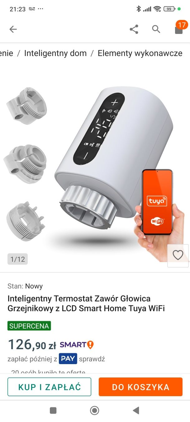 Zawór tuya wi fi