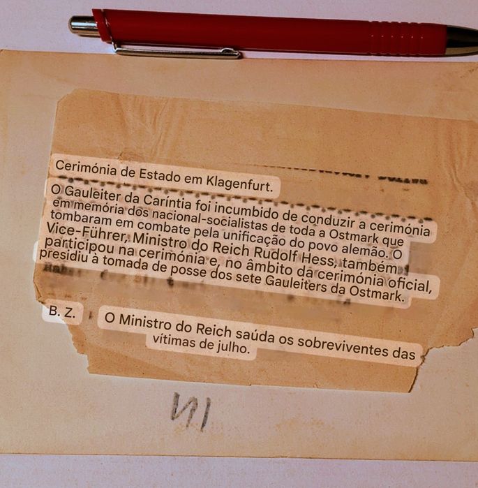 Militaria de Trincheira press foto Rudolf Hess