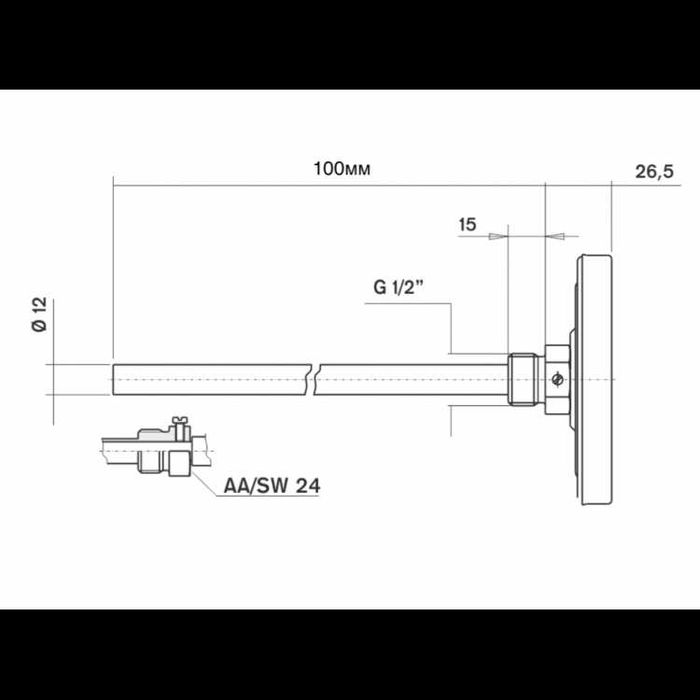 Термометр патронного типа
