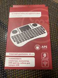 Клавіатура бездротова APE для смарт тв та компьютера з тачпадом