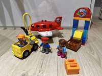 Lego duplo lotnisko, policjant i karetka