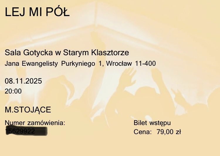 Lej Mi Pół - bilety na koncert we Wrocławiu 08.11.2025