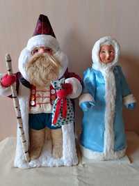 Дед Мороз и Снегурочка ручной работы.