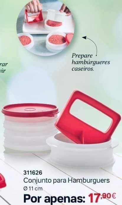 moldador hambúrgueres tupperware