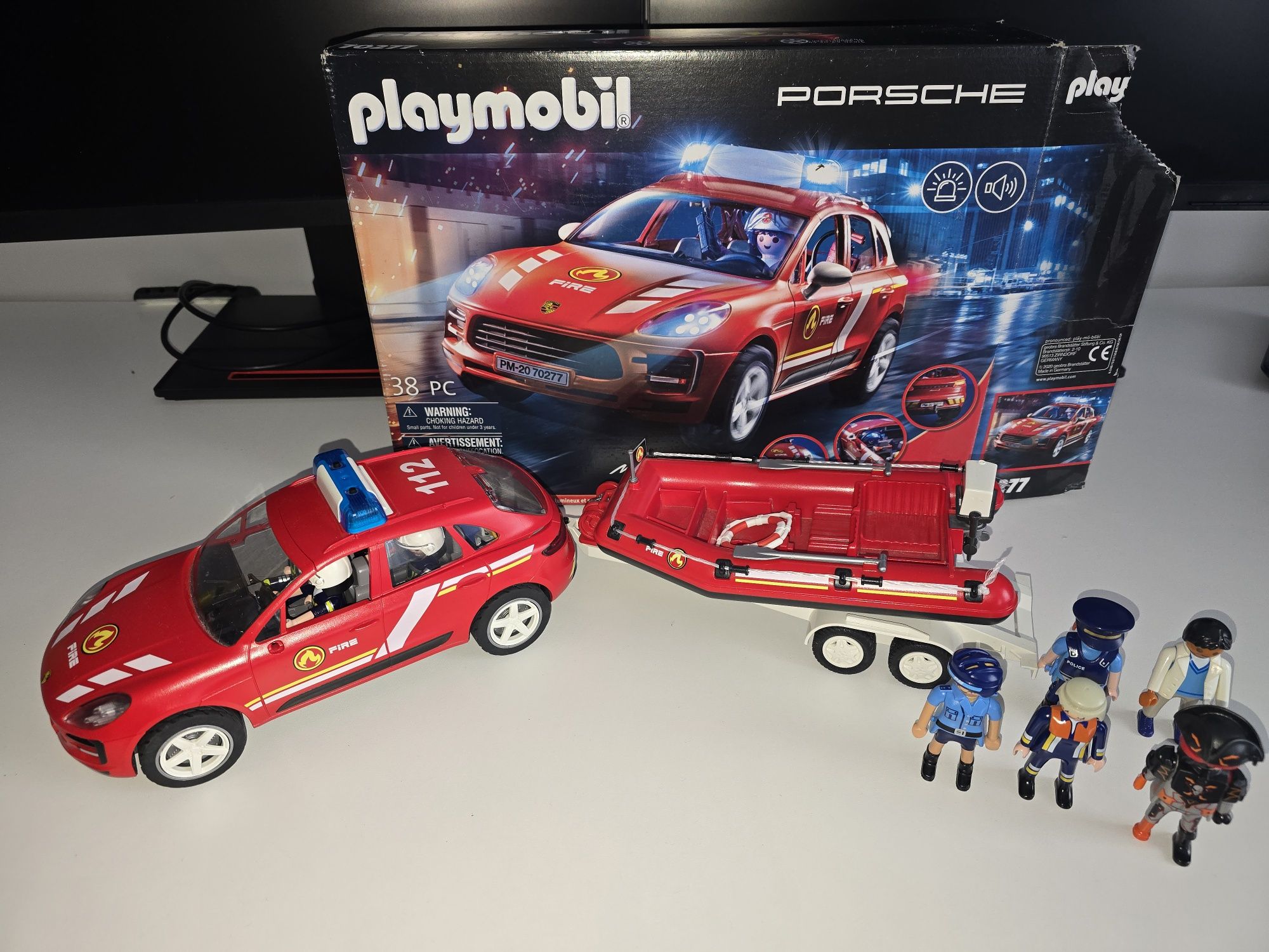 70277 playmobil porsche marcan s straż przyczepa