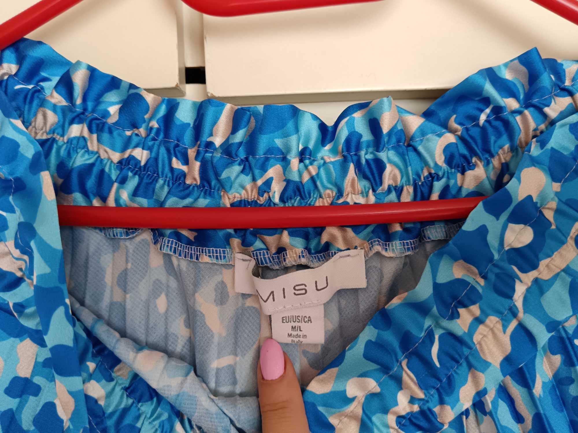Nowa spódnica Amisu niebieska długa plisowana