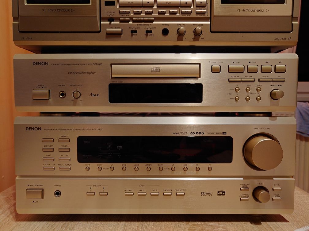 Wieża Denon AVR-1801 DCD-685 DRW-585