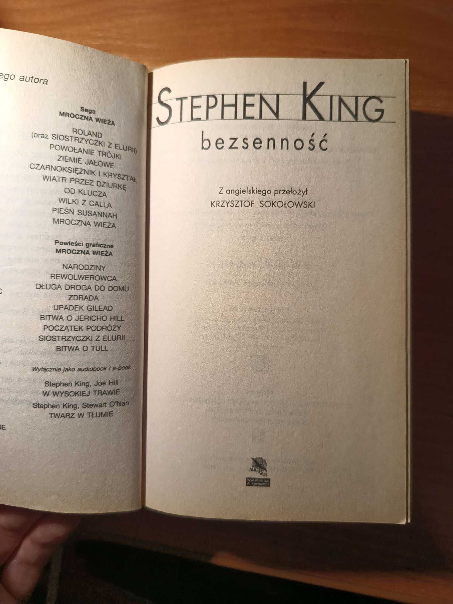 Książka Stephen King "Bezsenność" stan bardzo dobry