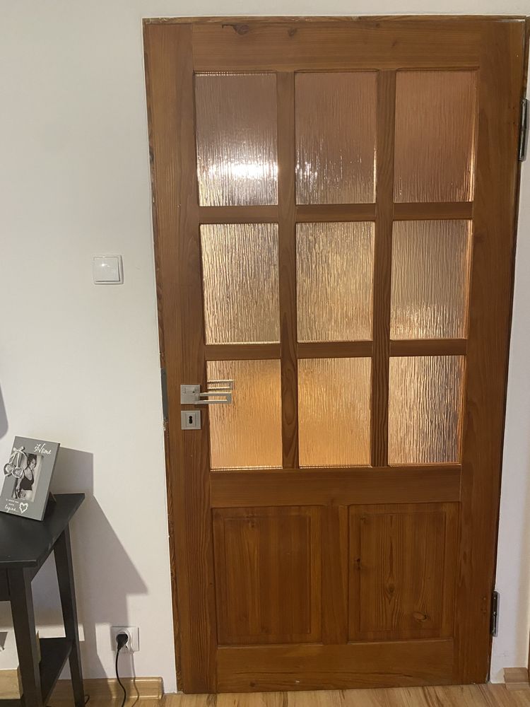 Drzwi pokojowe drewniane 3 sztuki z daglezji
