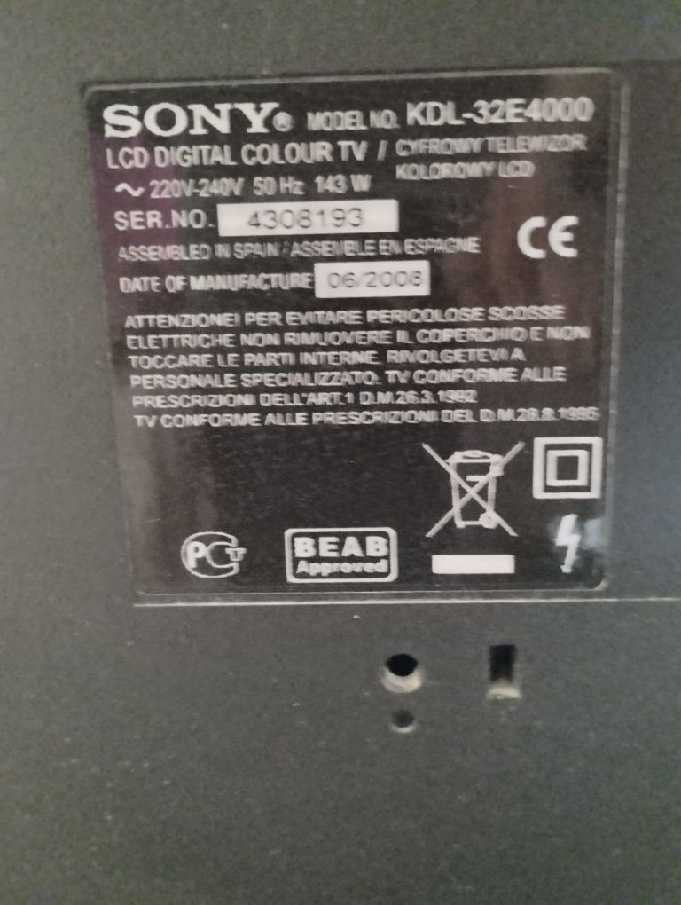 Telewizor Sony +dekoder