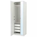 2 Szafy IKEA PAX lustrzane i białe drzwi