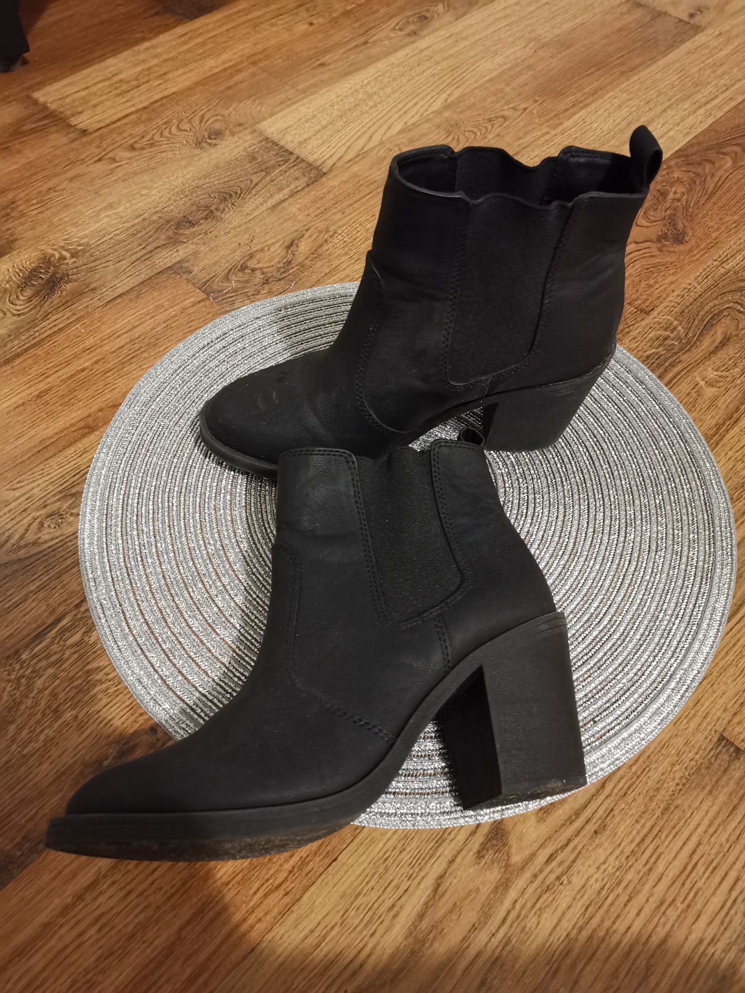 Botki wiosenne czarne damskie 38 H&M