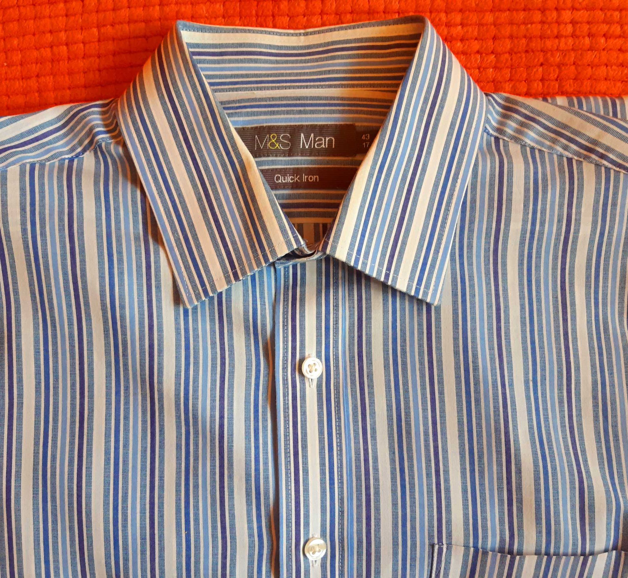 Męska koszula Marks & Spencer z krótkim rękawem w rozmiarze XL