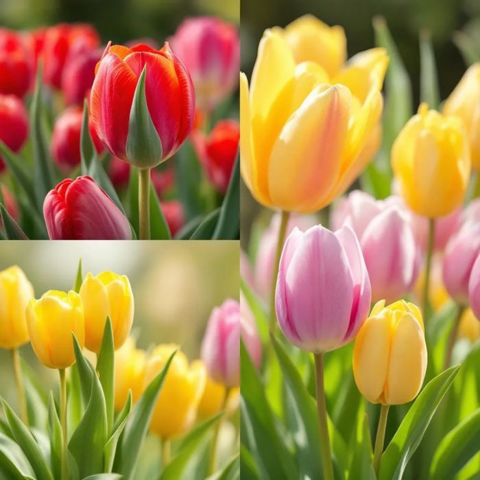 Tulipany Tulipan Cebulki tulipanów mix kolorów 100 szt zestaw kwiatów