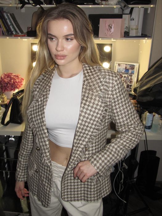 Твідовий жакет в гусину лапку