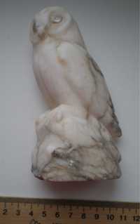 Мраморные статуэтки СССР сова, белый медведь, лиса