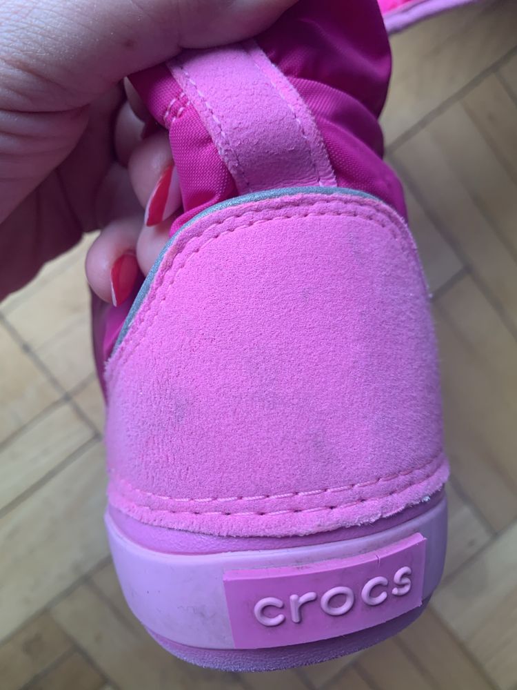 Buty Crocs C11 śniegowce ciepłe  28 29 różowe zimowe jesienne .