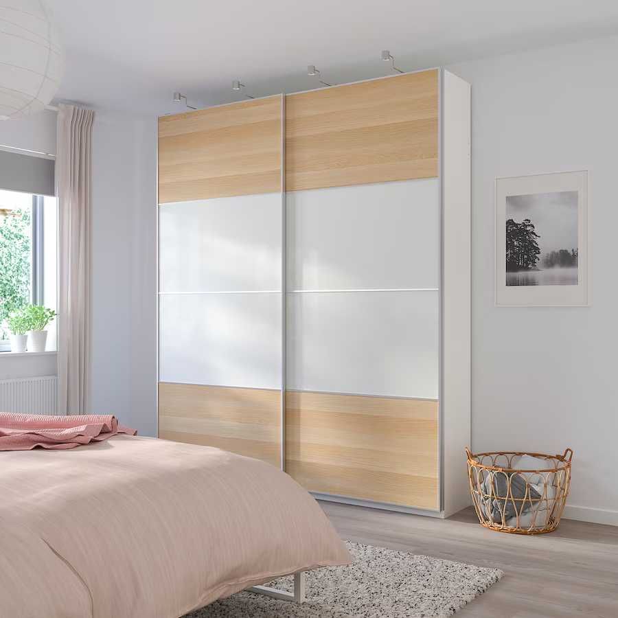 painéis para estrutura porta deslizante para armário pax ikea