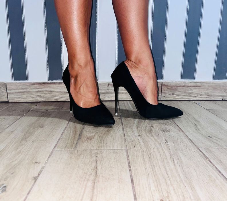 203/ OD RĘKI 44 Piękne zamsz szpilki czółenka damsko męskie 35-45EU