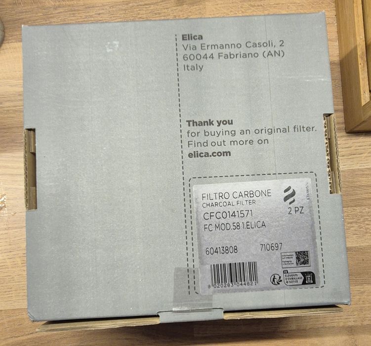 Nowy filtr węglowy Elica CFC
Stan: nowy.
