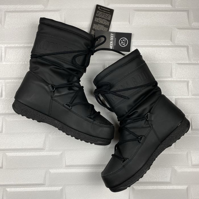 MOON BOOT Waterproof Снігоходи Mid Rubber чоботи черевики жіночі чорні