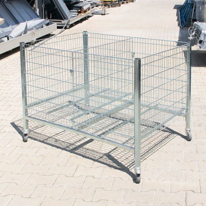 Kosz sklepowy promocyjny z przegrodą 120x80x85 cm ocynkowany wysypowy