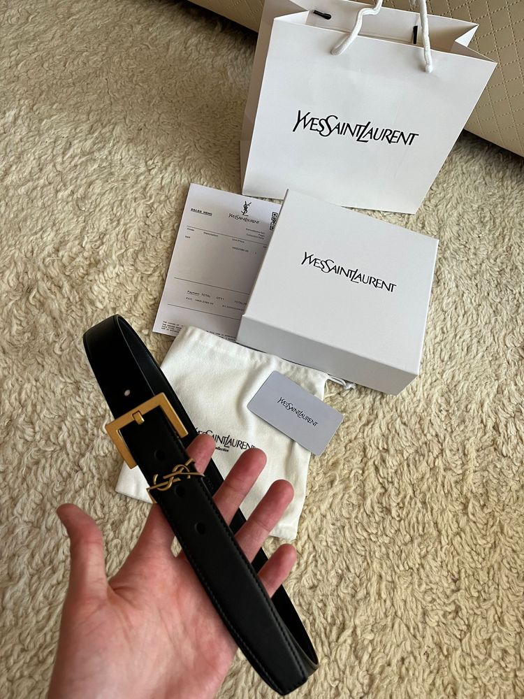 Od ręki pasek YSL, Saint Laurent, czarny, numery seryjne