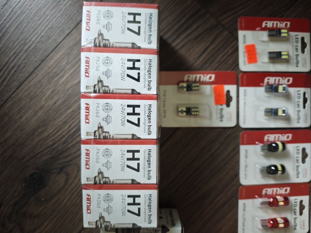 Żarówki samochodowe LED 24V i 12V różne rodzaje