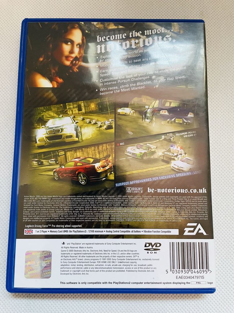 Gra Need For Speed Most Wanted na PS2