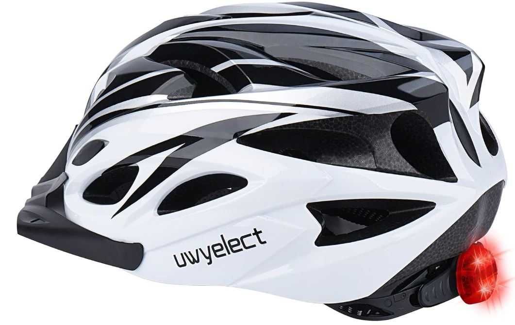 Kask rowerowy ze światełkiem UWYELECT rozmiar 58-62 cm