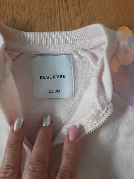 Zestaw 4 bluz, bluza cekiny H&M , Reserved 116